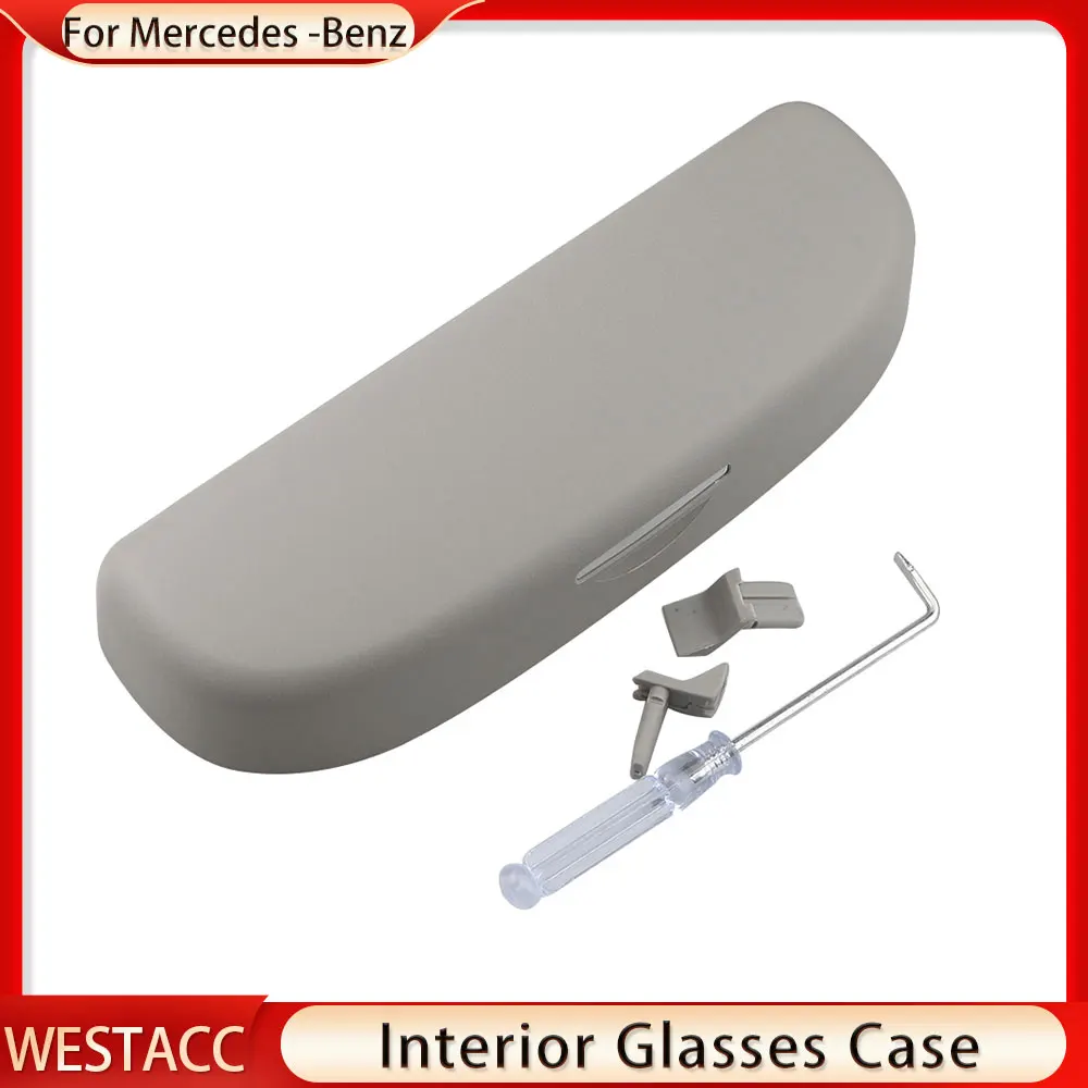 Car Sunglasses Box Glasses Case Holder for Mercedes Benz A B C Class W203 W204 W205 W168 W169 W176 W245 W246 Accessories images - 6