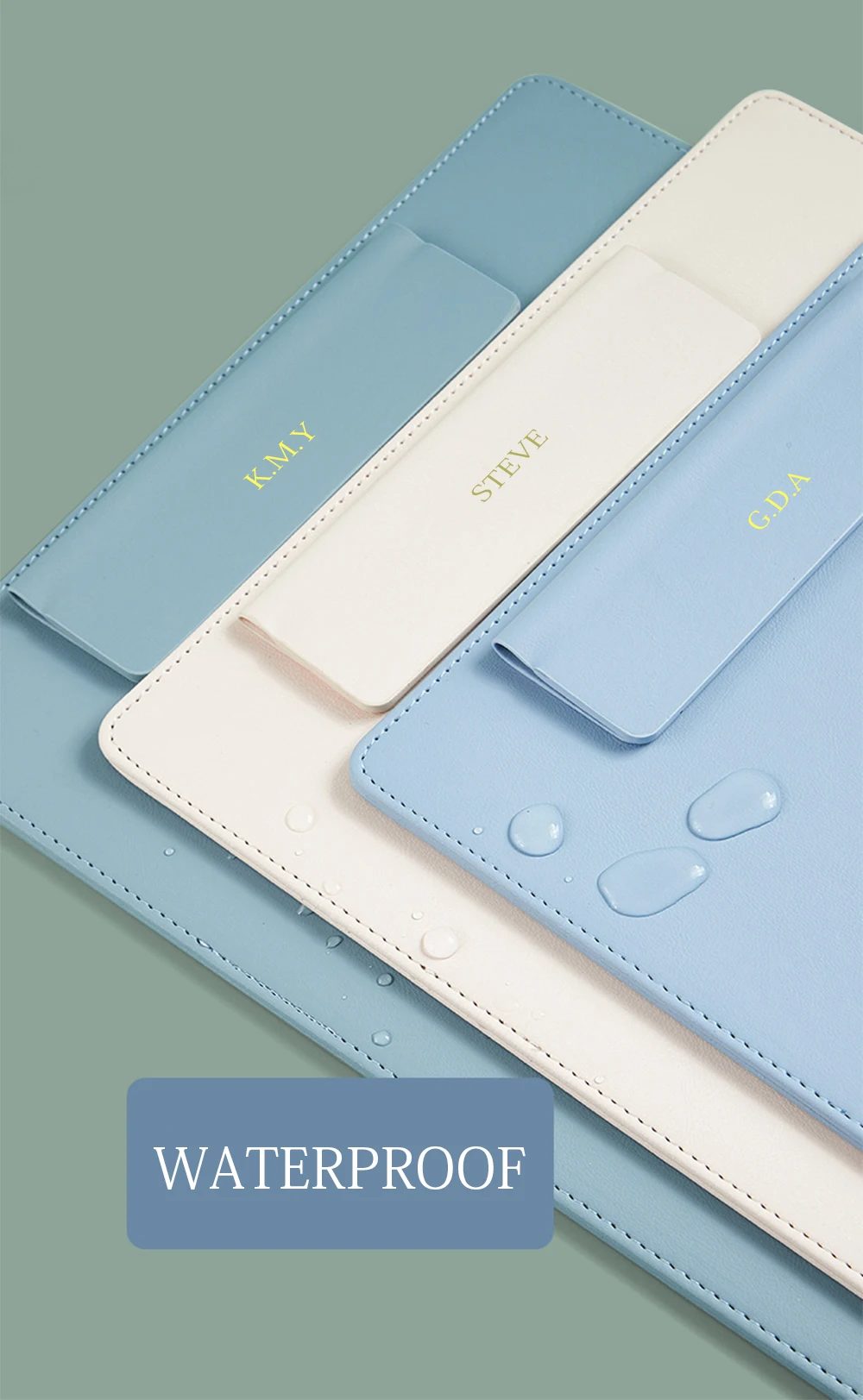 Business Office Custom Logo Clipboard A4 Paper File Pen Slot Engrave Name Teacher Doctor Wholesale Leather Luxury Writting Board