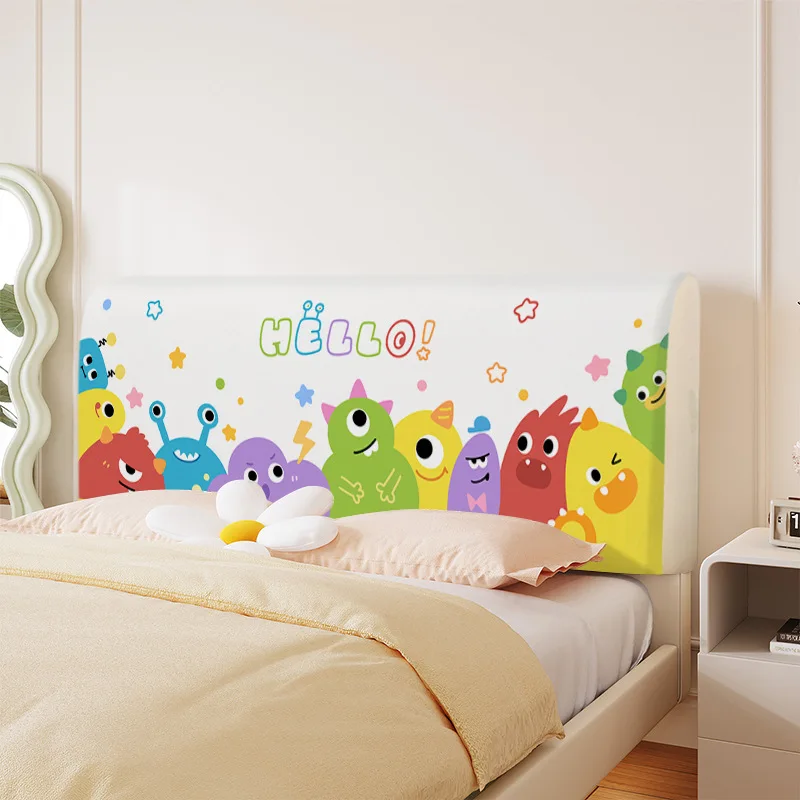 Cartoon Headboard Cover All-inclusive Bed Head Cover Elastic Bedspreads Fully Enclosed Bed Head Back Protector Cute Dust