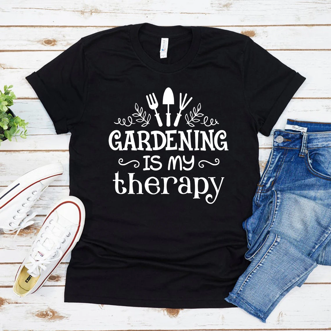 Gardening Is My Therapy T Shirt Funny Gardening T-Shirt