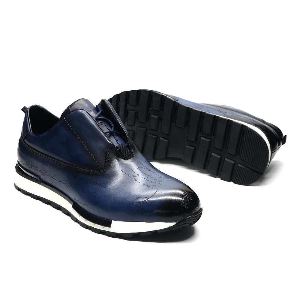 Leather Shoes for Men Classic Brand Designer Business Casual Sneaker Lace-up Oxfords