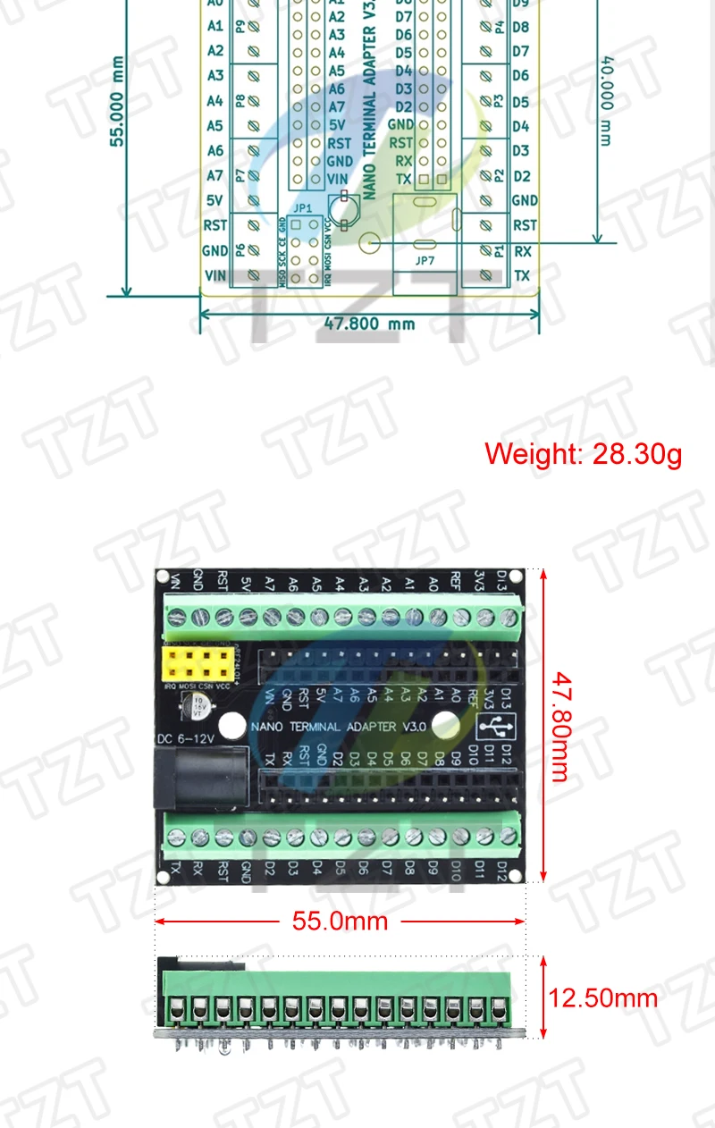 1/3 Stück, geeignet für Arduino mit DC NRF2401+ Erweiterungsschnittstelle, kompatibel mit Nano V3.0 Erweiterungsplatine, Entwicklungsplatine – Detail 6