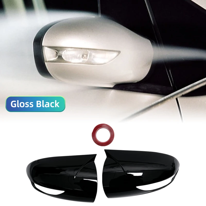 메르세데스 벤츠 A B 클래스 W169 W245 2004 2005 2006 2007 2008 광택 블랙 백미러 캡 커버 왼쪽 오른쪽