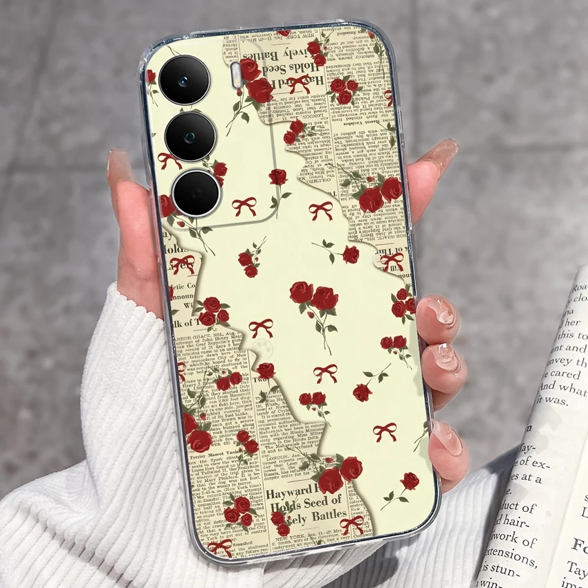Fashion Astronaut Pattern Transparent Phone Case - Anti-Fingerprint TPU Clear Back Cover