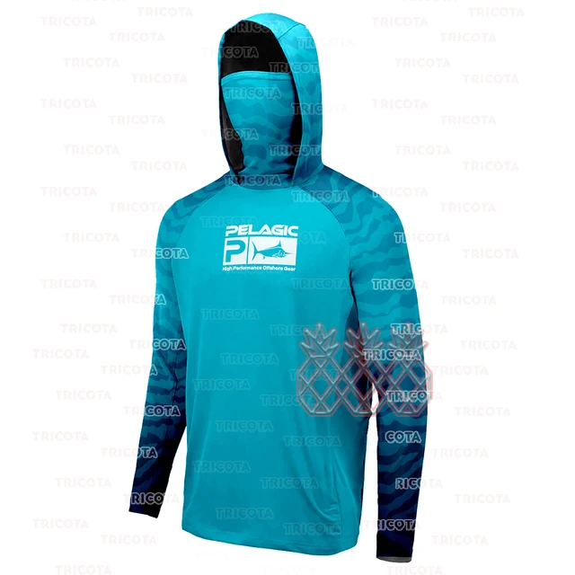 Pelagic Summer Hoodies Mask Fishing Shirts Long Sleeve Upf 50+