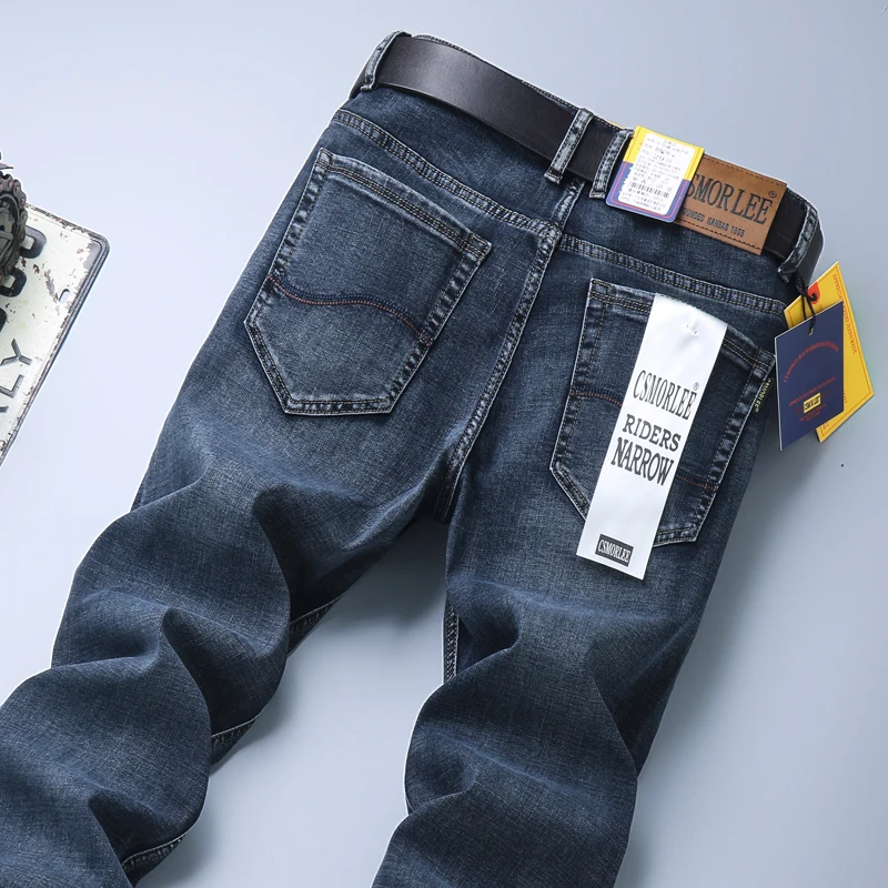 Fashion Simple Classic Jeans Men's Business Office Design Men's Clothing2024New Loose Straight Stretch Pants