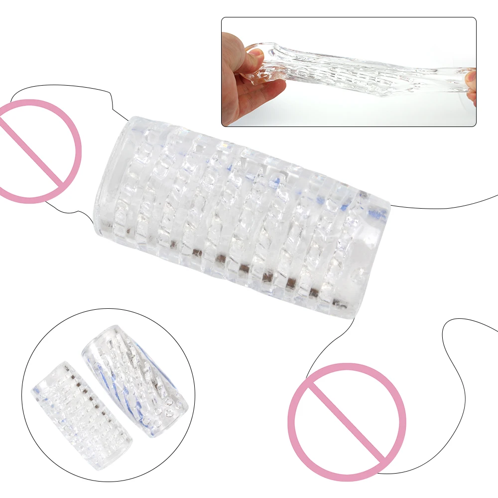 Male Masturbator Cup Soft Tpe Glans Trainer For Delay Exercise_voghion.com