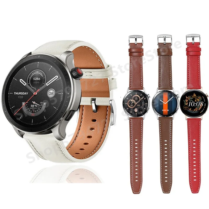 

For Huawei Watch GT 2 / Pro / 2E / GT 46mm Strap Genuine Leather Band 22mm Watch Strap GT2 gt2e Bracelet Watchband Wristband