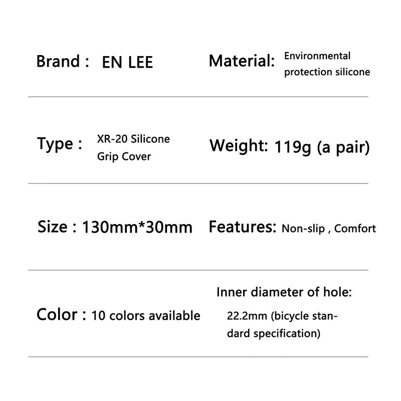 ENLEE 실리콘 MTB 자전거 그립 스폰지 핸들 바, 부드러운 초경량 그립, 브레이크 그립, 실리콘 실리카 장갑 핸들, 자전거 액세서리