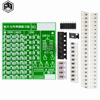 Lectronic SMT SMD Component Welding Practice Board saldatura Kit fai da te Resitor diodo Transistor By Start Learning