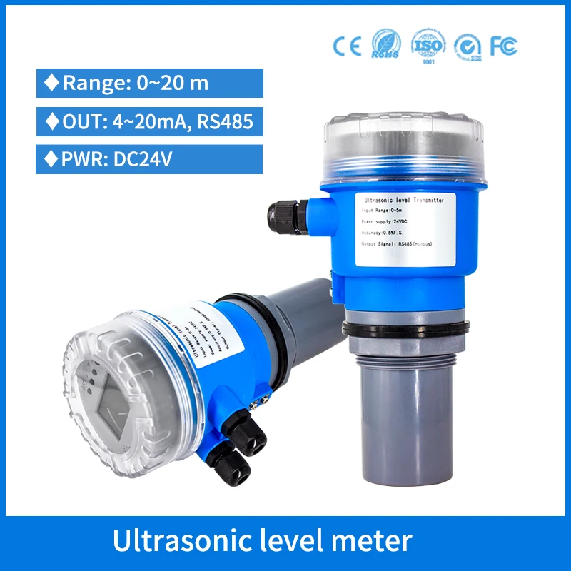 

4-20ma RS485 5m 10m 15m 20m Noncontact Ultrasonic Level Meter Oil Diesel Fuel Tank Level Sensor Liquid Water Level Transmitter