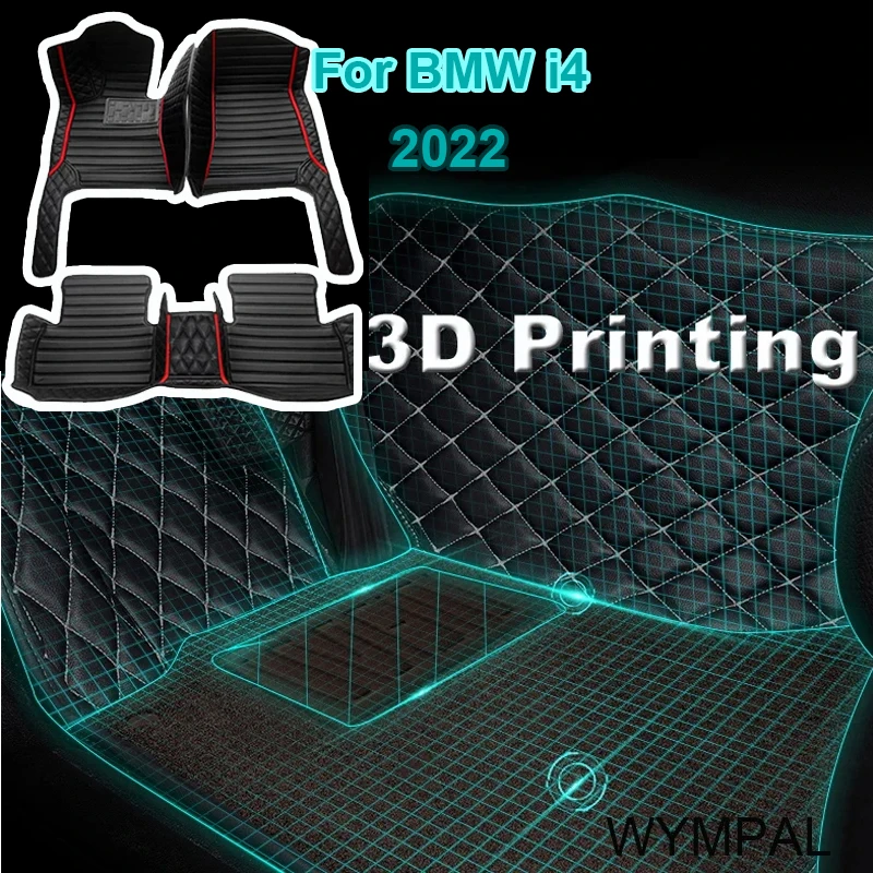 

Car Floor Mats For BMW i4 2022 Custom Auto Foot Pads Automobile Carpet Cover Interior Accessories