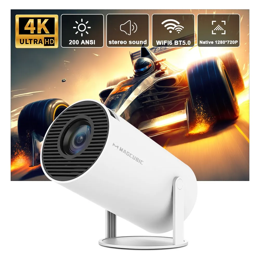  Magcubic Projector Hy300 4K Android 11 Dual Wifi6 200 ANSI Allwinner H713 BT5.0 1080P 1280720P Home Cinema Outdoor Projetor 