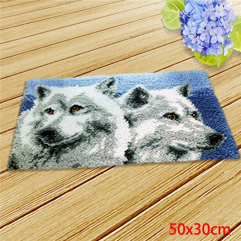 Prajna Carpet Embroidery Latch Hook Kit Cartoon Animal undefined Latch Hook Rug Button Pad Package Smyrna Package Carpet DIY
