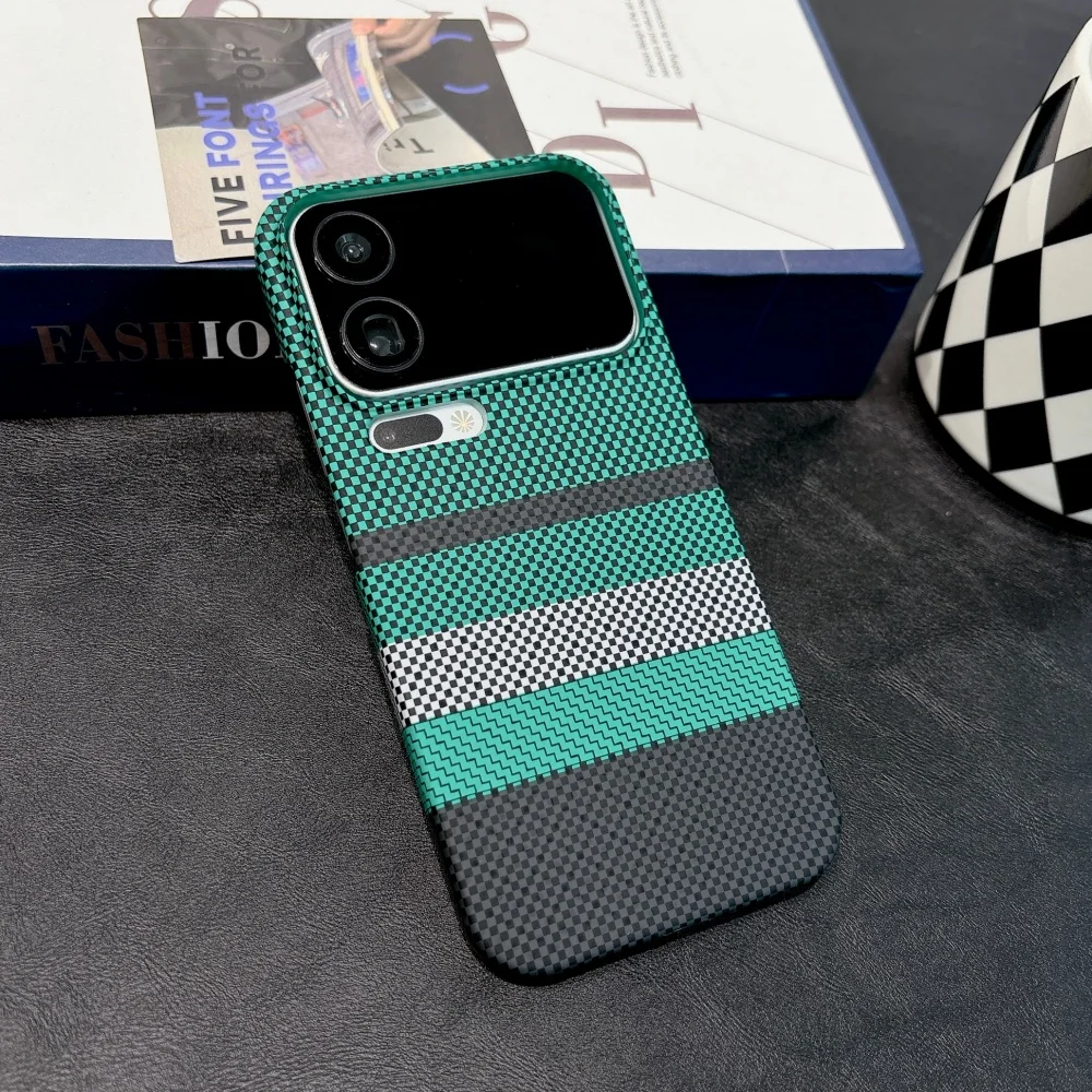 Frosted Carbon Fiber Texture Magnetic Phone Case with Kevlar Cover