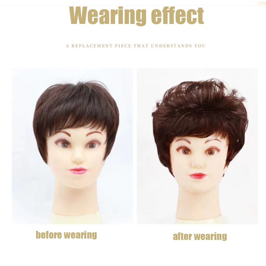 Hair Toppers Bangs 3D Air Hair Bangs Edge Clipped In Extended Hair Piece Wig Cut Top Loss to Cover Gray Increase Volume