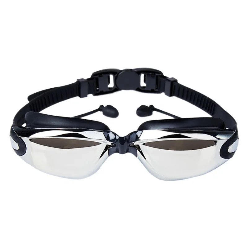 HD Anti-fog Silicone Waterproof Electroplating Swimming Goggles