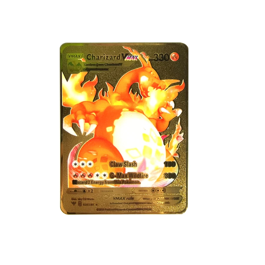 Pokémon Metallkarte 10000 Punkte Arceus Charizard Raichu Super Goldkarte Englisch Mewtwo VMAX GX EX Weihnachtsgeschenk – Detail 6