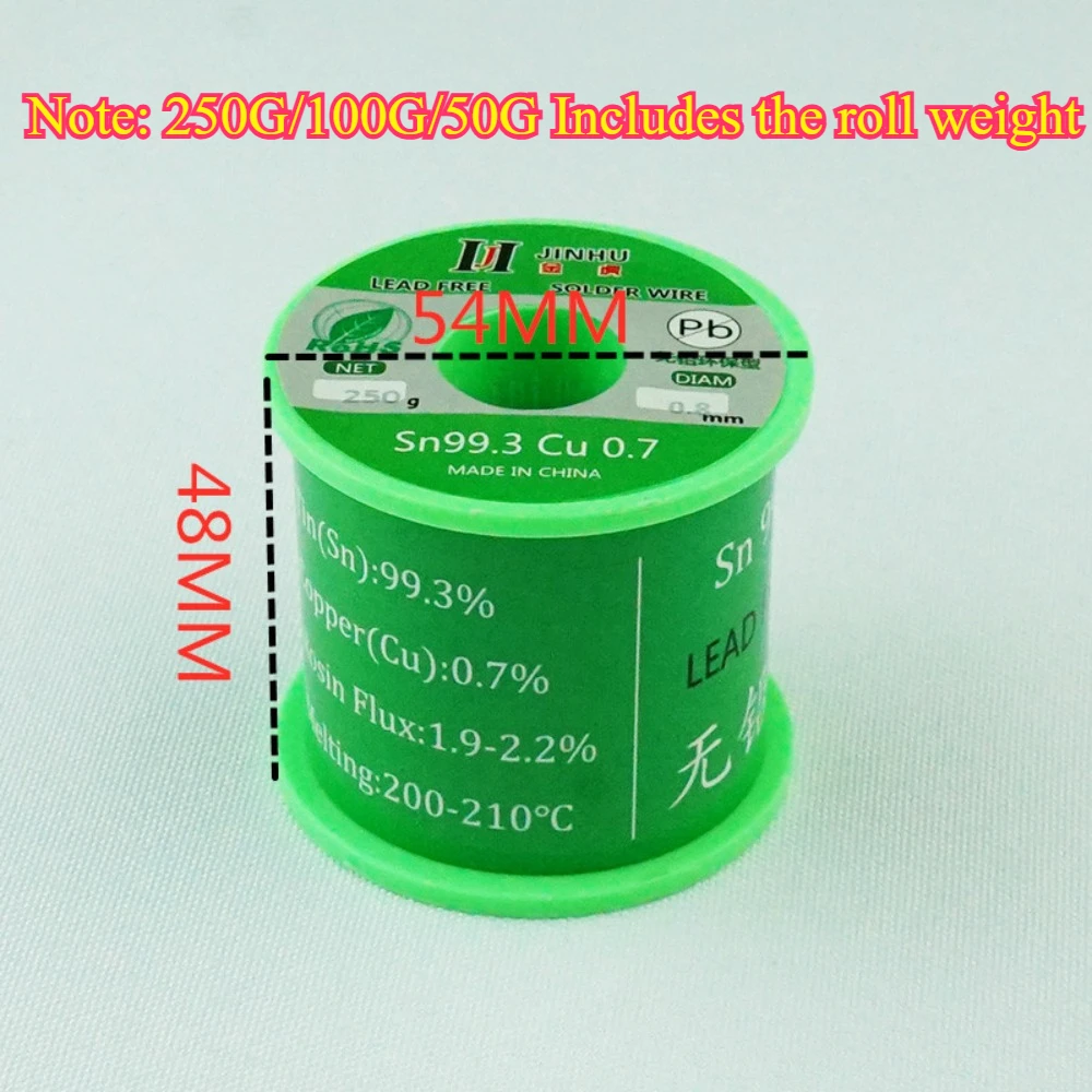 Lead-free Solder Wire SN99.3 Cu0.7 Environmental Protection tin Wire Flux Reel Welding line Soldering Roll High Purity soldering wire