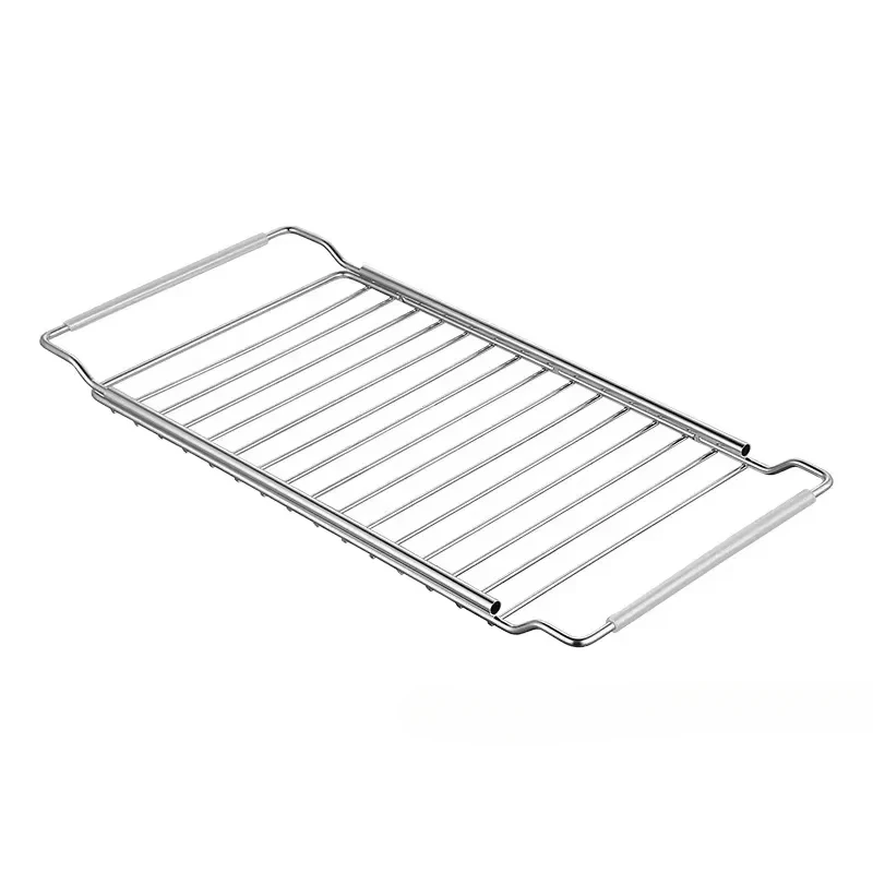 Drain Rack Expandable Over The Sink,304 Stainless Steel Sink Rack,dish Cup Soap Sponge Rag Storage Holder for Kitchen Organizer 5