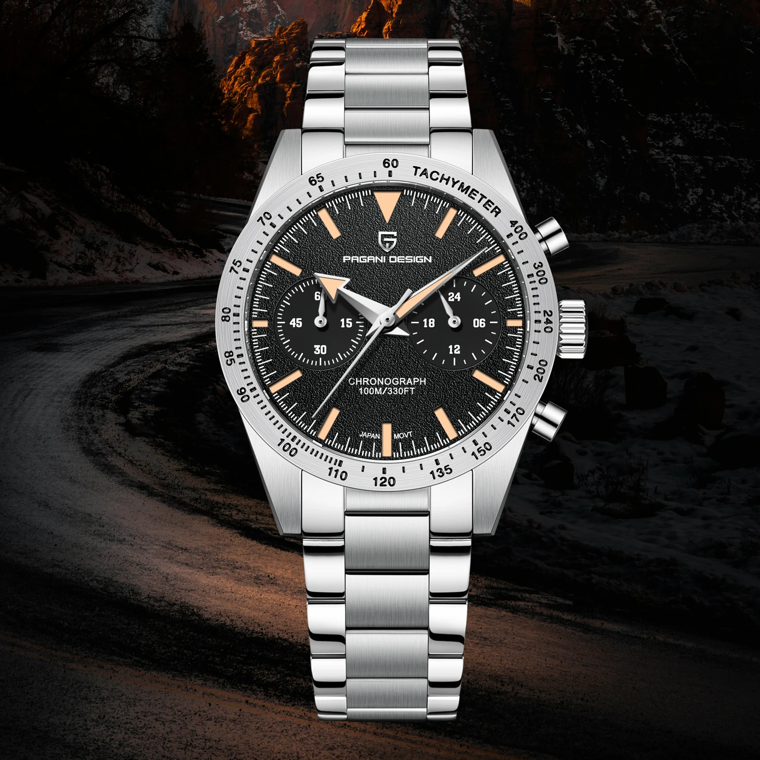 

PAGANI DESIGN 2023 NEW Moon Top Brand Quartz Watch For Men Speed Chronograph Waterproof VK64 AR Sapphire Mirror Wristwatch 1766