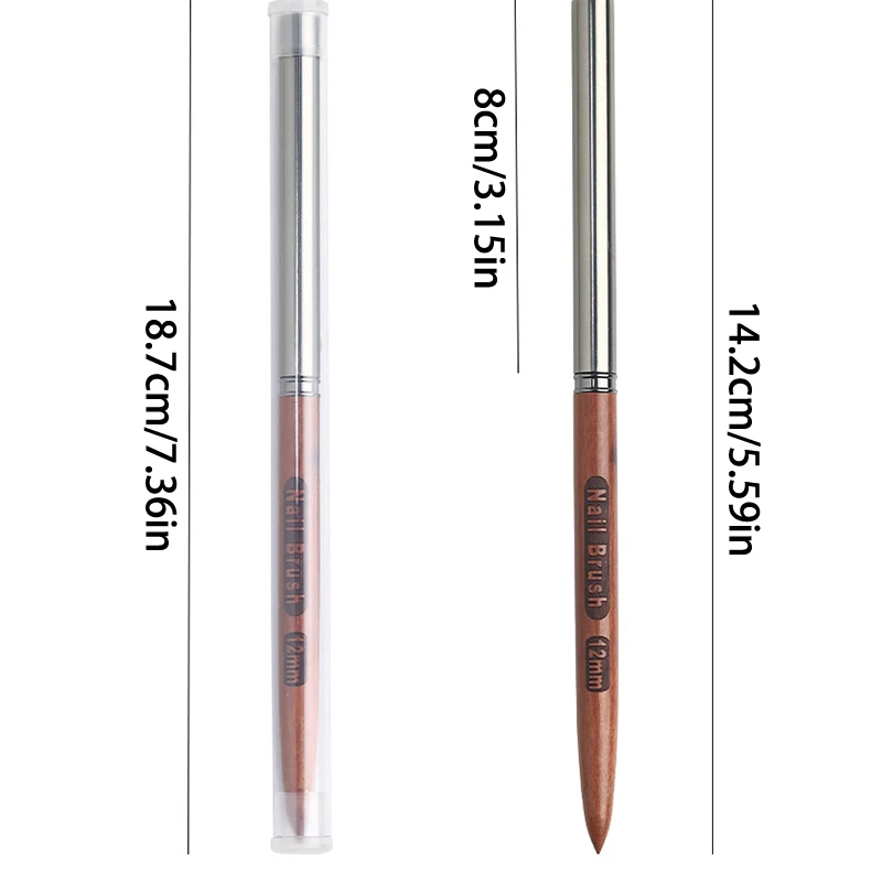 Sandalwood Extremely Fine Nail Design Line Pen Nail Construction Painting Brush Uv Gel Extension Drawing Carving Pen Diy 6