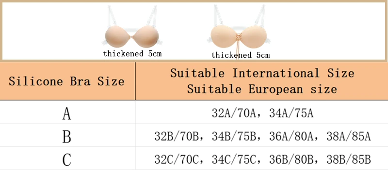 Description Picture 3 of itemInvisible Bra Lift Push Up Silicone Underwear for Big Brest Wedding Sticky Adhesive Transparent Straps Backless Bralette Lingeri