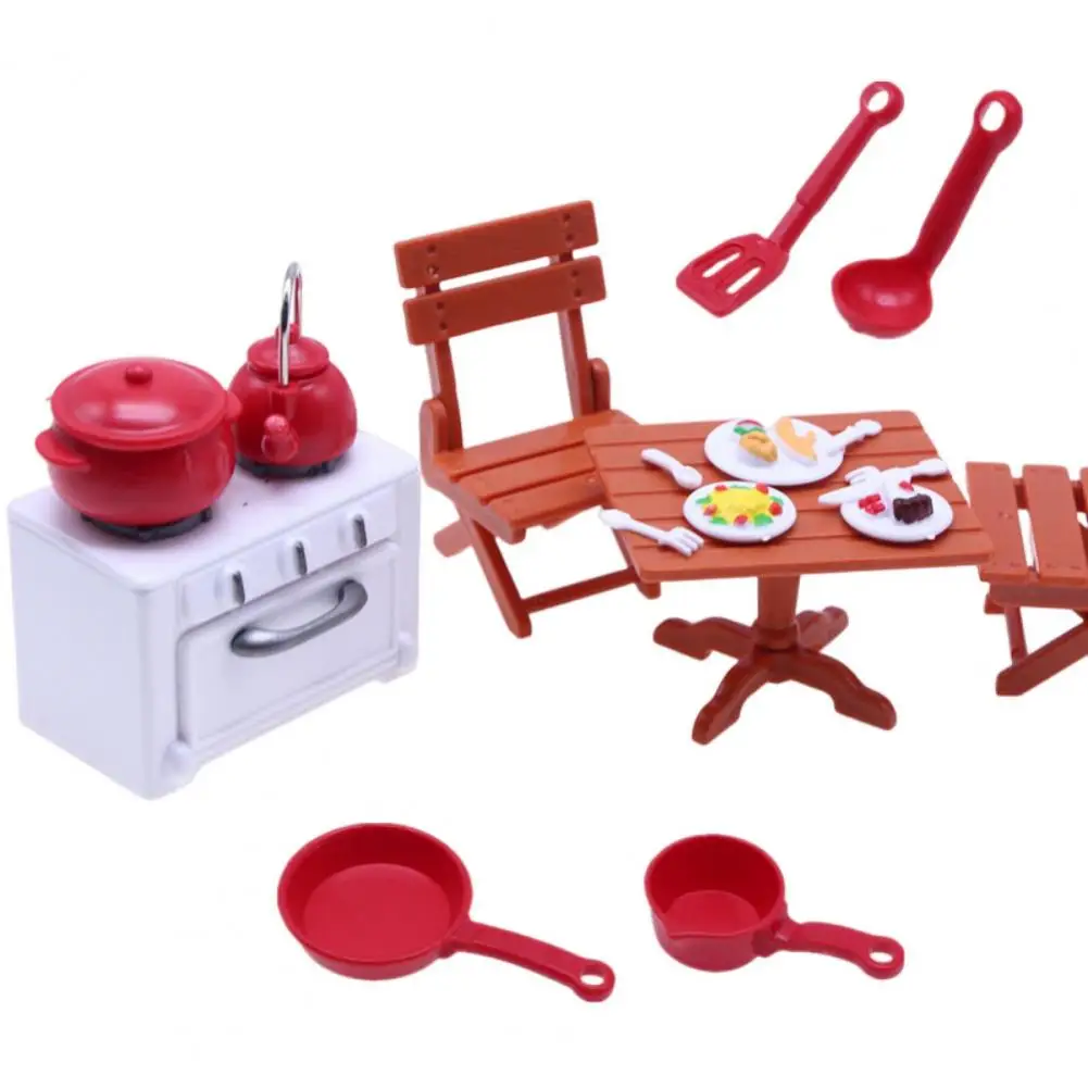

Fine Workmanship Dollhouse Accessories Charming Dollhouse Kitchen Sets Miniature Furniture Cookware for Baking for Kitchen