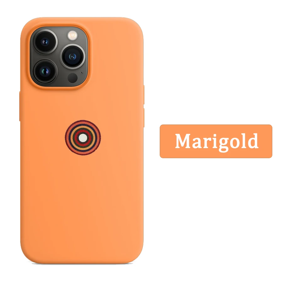 Funda de Silicona con Magsafe para Apple iPhone 13 color Marigold