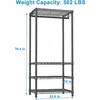 H4 Mini Portable Closet, 4 Tiers Freestanding Clothing Garment Rack for Small Space, Metal Clothes Wardrobe System for 5