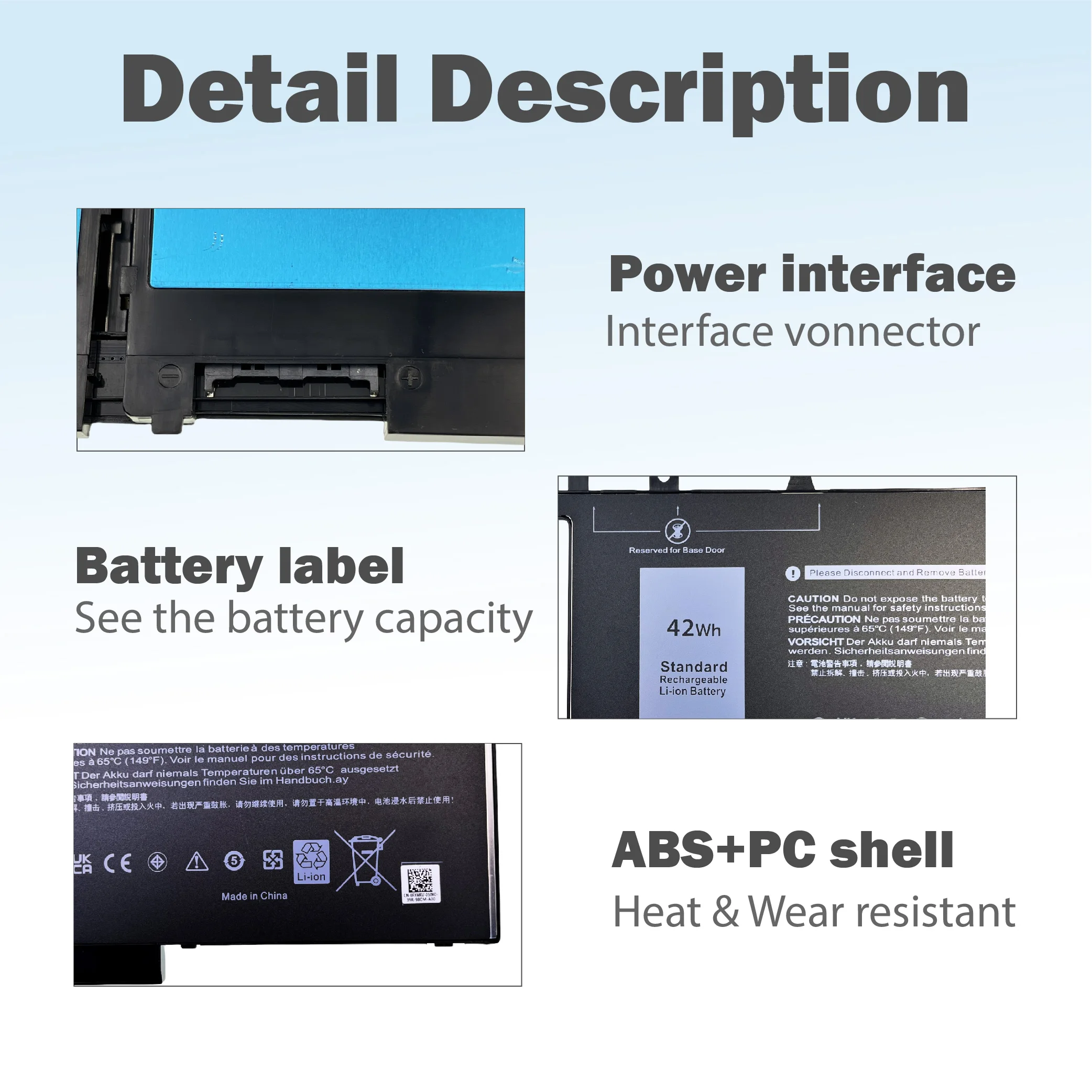 3DDDG Laptop Akku für Dell Latitude 5280 5288 5290 Kenya