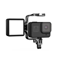 Metal Frame With Cold Shoe Mount For GoPro Hero 11 10 9 8 7 Dji Action 3 Camera Accessories Mounts for Lighting Mic Stick Attach - Image 4