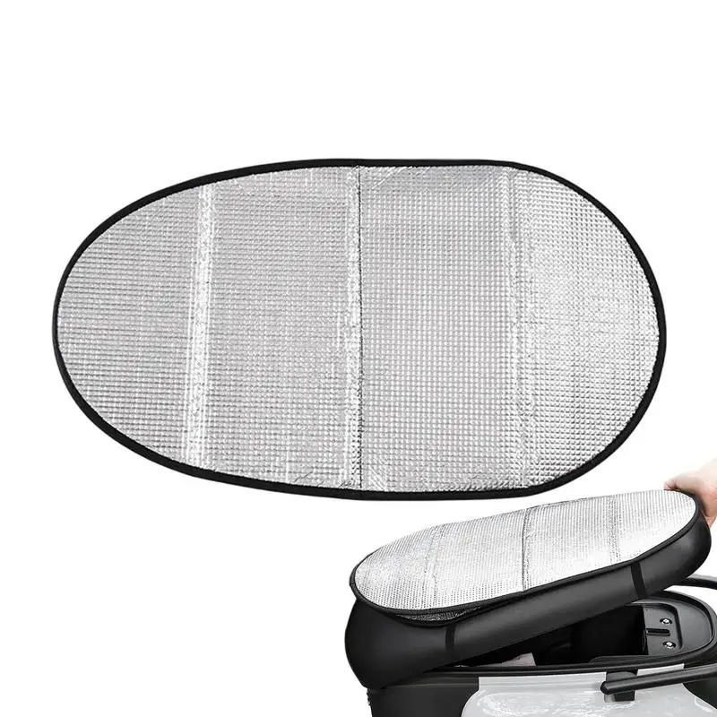 

Electric Car Cushion Protector Motorcycle Seat Cover Rain Resistant Scooter Seat Cover Waterproof Aluminum Film Reflective