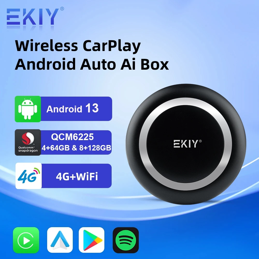 Upgraded Android 2+8G AI Box Wireless Carplay Adapter-ESLYYDS