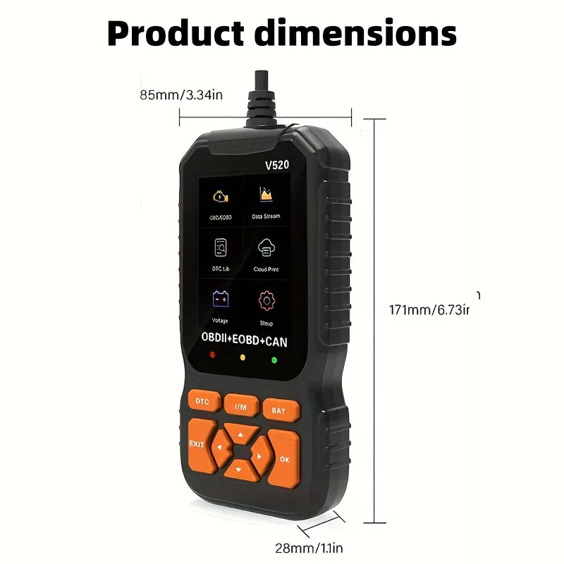 Yanace Scanner Diagnostico Auto: Lettore Codici Full CAN, Test Batteria, Dati in Tempo Reale, Diagnostica Guasti, Strumento di Scansione Luci di Avvertimento Motore - immagine 2