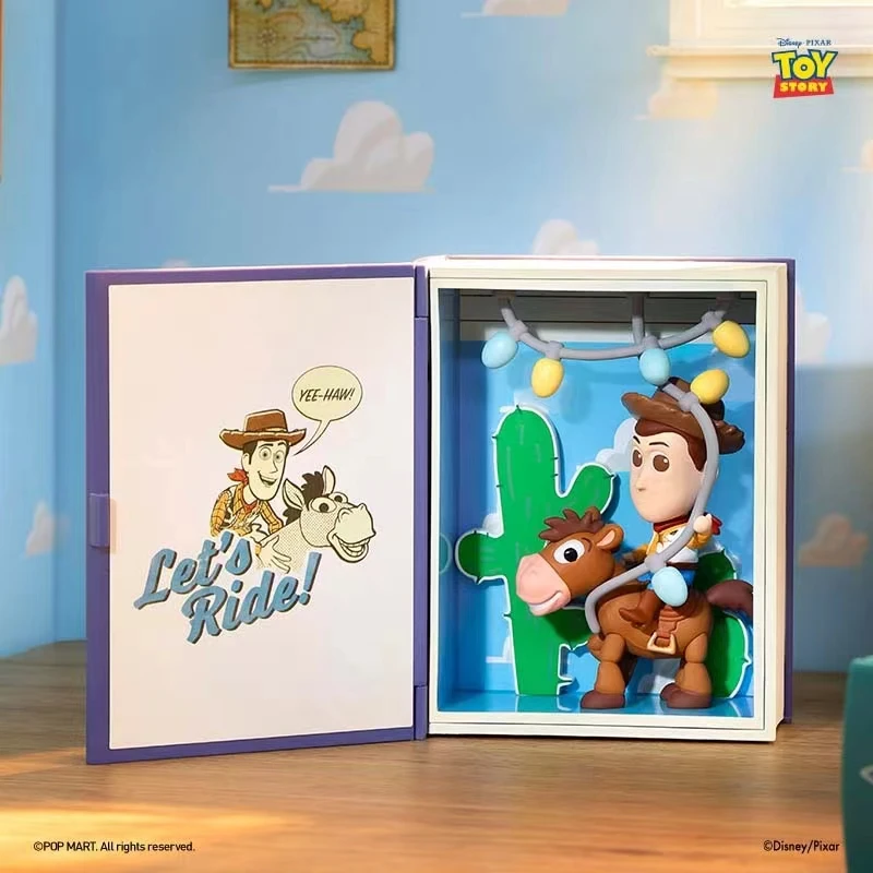 

POPMART Disney История игрушек, комната Энди, серебристые бриллиантовые фигурки, коллекционные игрушки, настольное украшение, подарки на день рождения