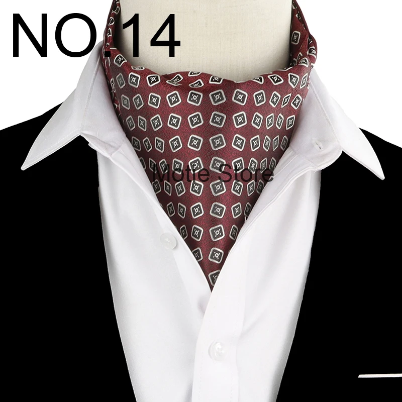 Heißer Verkauf Herren Krawatte Schal Vintage Jacquard Paisley Cashew Britischen Gentleman Luxus Schal Fit Hochzeit Party Business Zubehör – Detail 15