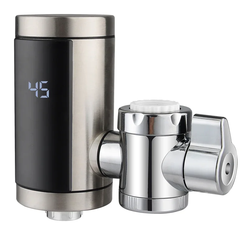 เครื่องทําน้ําอุ่นทันทีสําหรับน้ําร้อน 220v เครื่องทําความร้อน Tankless ก๊อกน้ําไฟฟ้า Silver และจัดส่งฟรีเครื่องใช้ในบ้าน 1