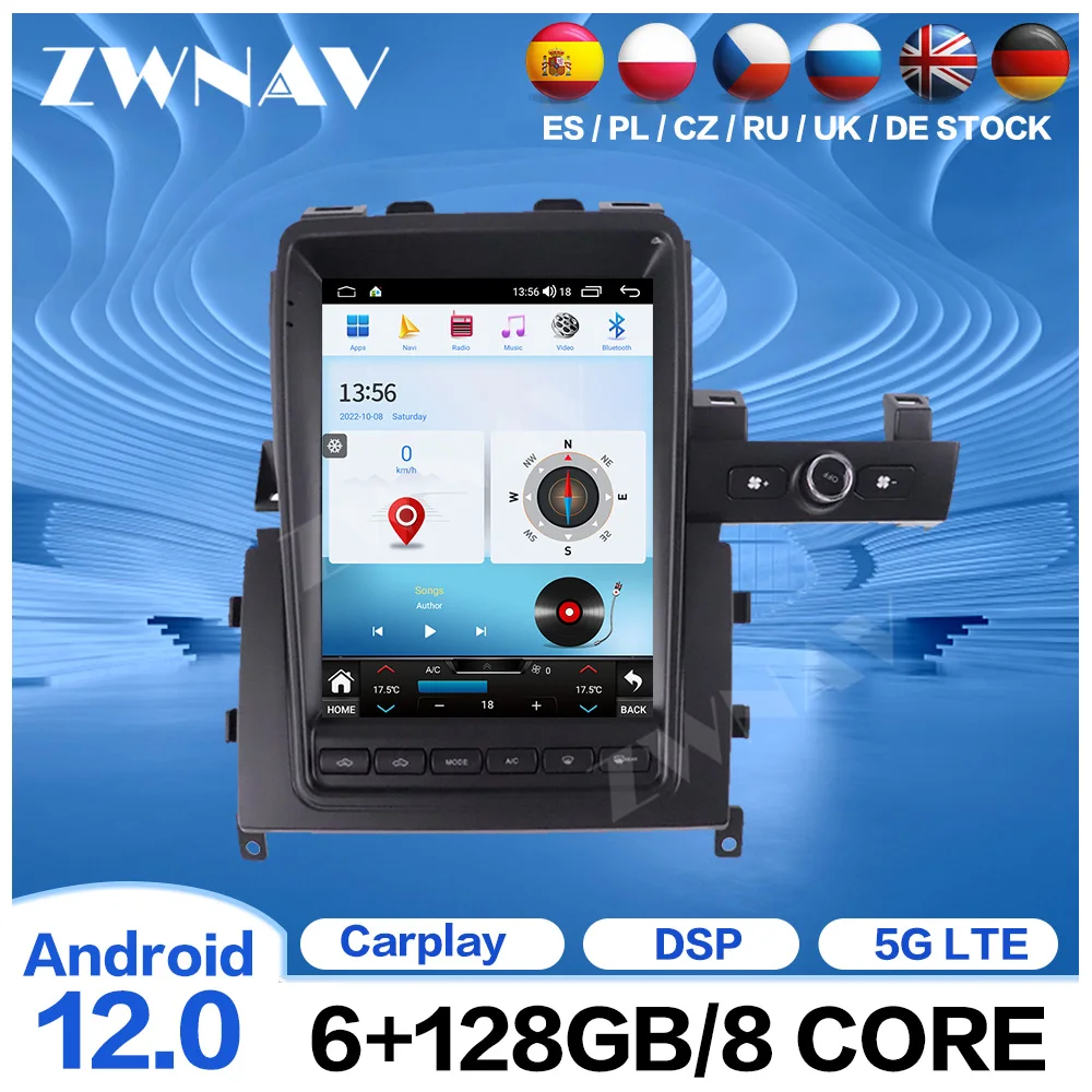 

8+256GB Tesla Screen Car Radio Audio For Nissan GT-R GTR 2009-2017 2Din Android 12.0 Multimedia Player Auto Stereo Head Unit
