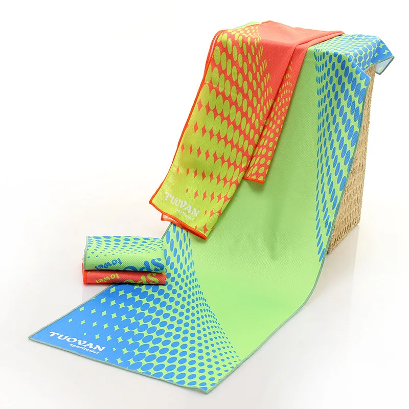 Matoen12 Serviettes Rafraîchissantes (40x12 Pouces), Serviette Glacée Douce Respirante en Microfibre pour Yoga Sport Course Gym Entraînement Camping pour Femmes Hommes