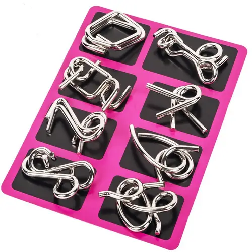 Materials Metal 3D Montessori Puzzle Wire Difficult Disentanglement Iron Brain Teaser IQ Test Toys Juegos De Ingenio Y Habilidad - Image 12