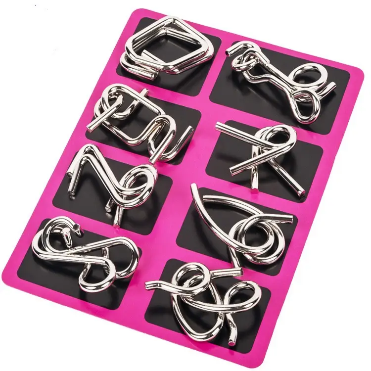 Materials Metal 3D Montessori Puzzle Wire Difficult Disentanglement Iron Brain Teaser IQ Test Toys Juegos De Ingenio Y Habilidad - Image 12