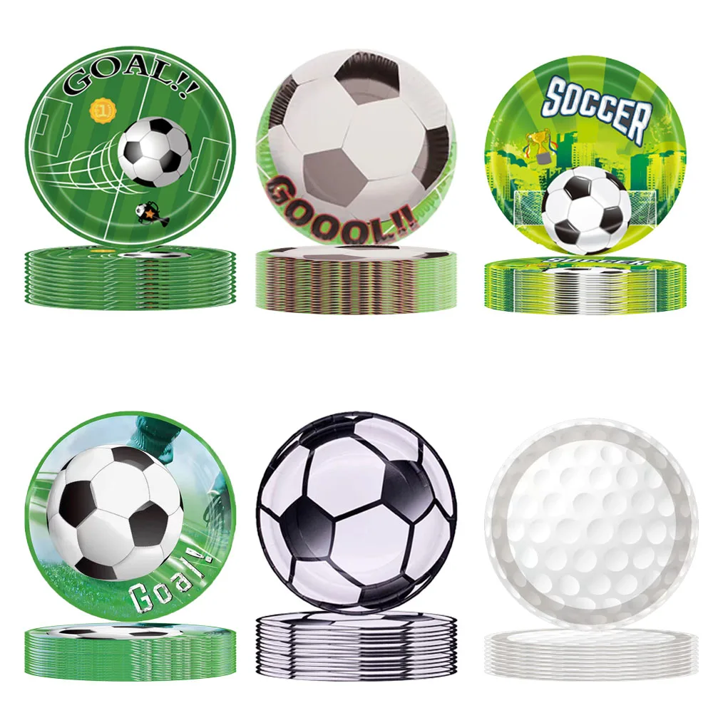 

Football tennis golf sports parties disposable tableware cups plates paper towels birthday parties dinner plates decorative item