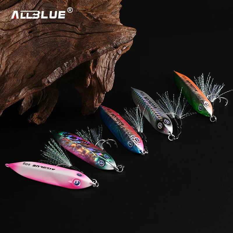 ALLBLUE SEABLUE Metal Slow Fishing Spoon 60G Artificial Bait