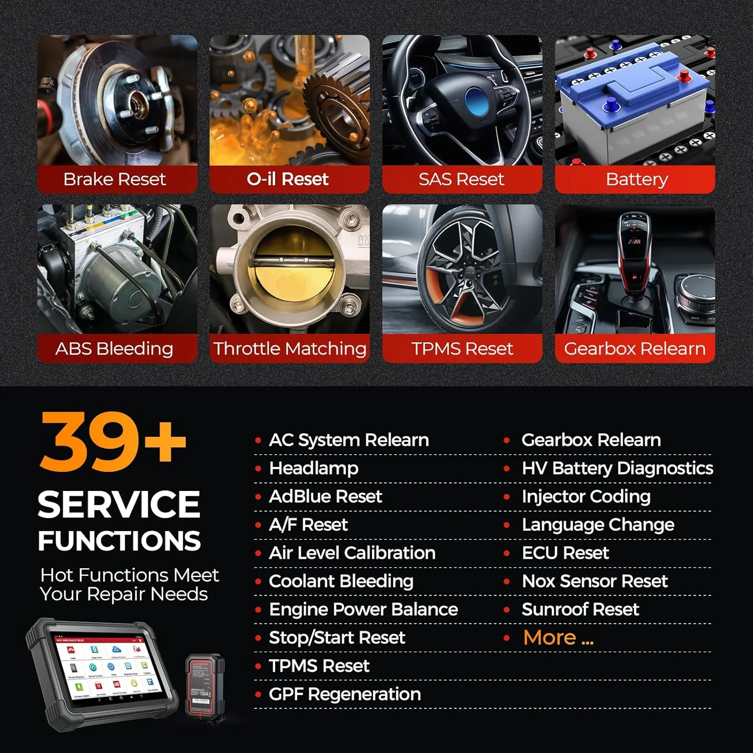 Launch X431 IMMO PLUS Key Programming Tool Full System Diagnostic Scanner