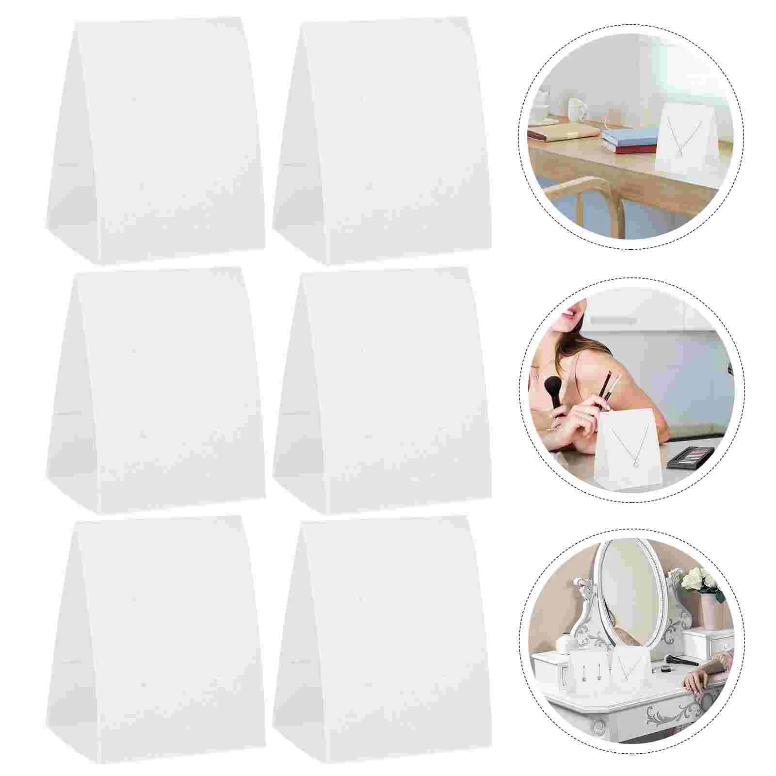 

100 Pcs Blank Jewelry Cards Earring White Necklace Storage Paper Cardboard Choker