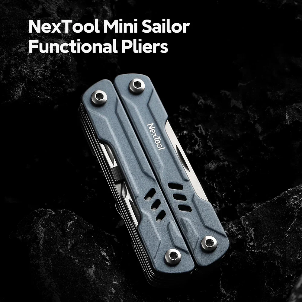 NexTool 미니 세일러 11 in 1 멀티 도구, 야외 접이식 플라이어, 포켓 나이프 도구, 와이어 커터, EDC 카드 핀 스크루 드라이버 가위