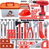 Children's Tool Set with Electric Toy Kids Drill Power Construction Toy Pretend Play Toy Tools Kit for Toddler Boys Girls Child 2