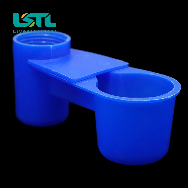 Plastic Pet Bird Dove Drinker Bowl Quail Water Cups Bottle Cat Chicken Pigeon Parrot Hamster Double Nozzle Water Guide For Bird