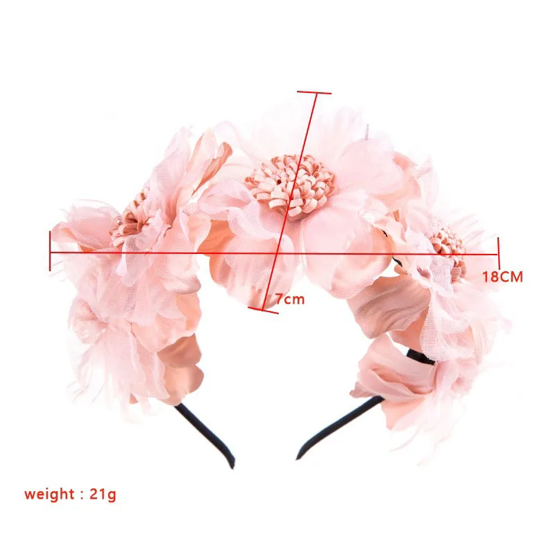 Fashion Flower Wreath Headband Baby Girls Headwraps Newborn Photography Props Gift Hair Bands Headwear Children Hair Accessories